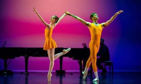 Olivia Moore and Calum Gray in 'Concerto' at NZSD's 50th Anniversary Gala. Photo by Stephen A'Court.