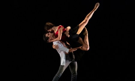 Claire Voss and Oscar Valdes in Sandy Delasalle's 'Fallen'. Photo by Bradbury Photography.