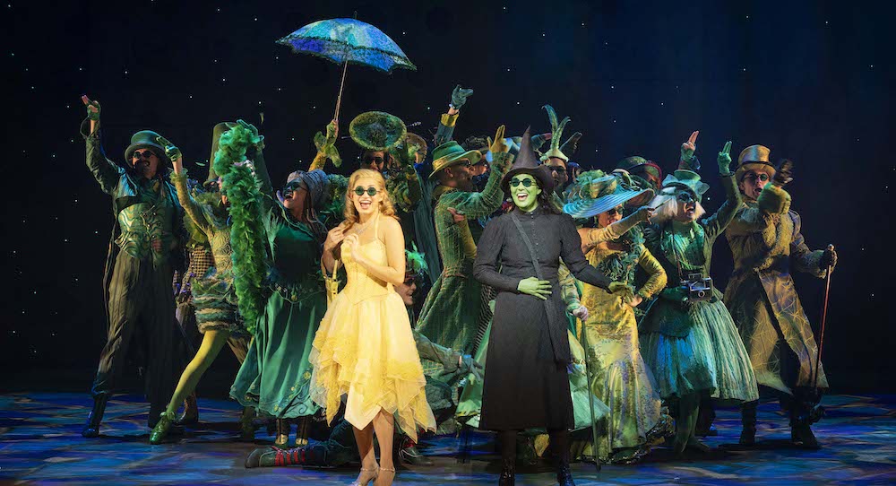 Courtney Monsma, Sheridan Adams and Ensemble in 'WICKED'. Photo by Jeff Busby.