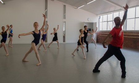 Denzil Bailey leads a ballet class. Photo by Julia Forsyth.