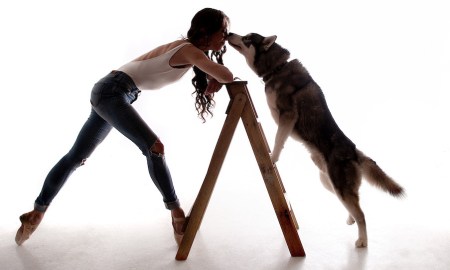 Elise May Watson-Lord and her husky, Watson. Photo by Paws on Pointe Photography.