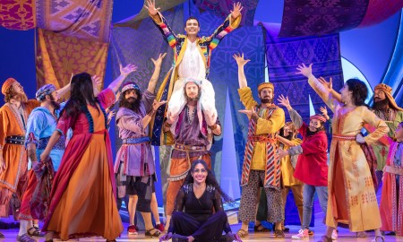 Euan Fistrovic Doidge, Paulini and ensemble in 'Joseph and the Amazing Technicolor Dreamcoat'.