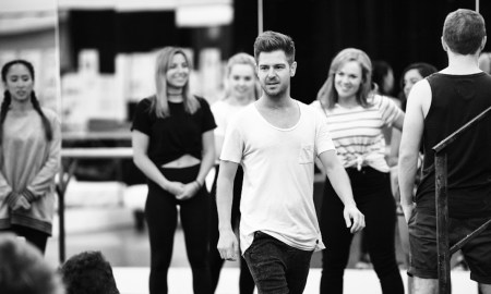 American Idiot in rehearsal, with choreographer Lucas Newland. Photo courtesy of Newland.