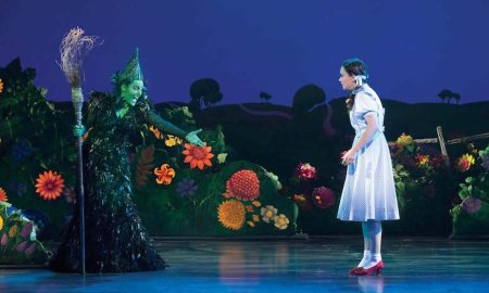 Jemma RIx and Samantha Dodemaide in 'The Wizard of Oz'. Photo by Jeff Busby.