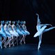 Kateryna Chebykina as Odette and the Corps de Ballet of The United Ukrainian Ballet in 'Swan Lake'. Photo by Ben Vella.