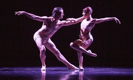 Matthew Lehmann and Sandy Delasalle in WAB's 'La Pluie'. Photo by Sergey Pevnev