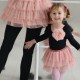 Mum and little girl in ballet clothes.