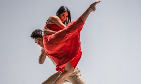 New Zealand School of Dance students Jessica Johns and Toa Paranihi, photographed by Stephen A’Court