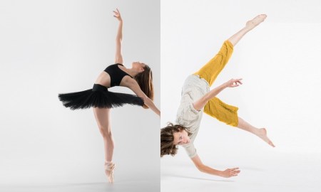 New Zealand School of Dance students Rebekah Terry and Caspar Ilschner. Photographed by Stephen A'Court.