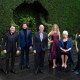 Nigel Huckle, Rodney Dobson. Rob McDougall, Anthony Warlow, Georgina Hopson, Rowena Wallace, Alinta Chidzey of 'The Secret Garden'. Photo by Jeff Busby.