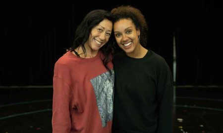 Simone Mistry-Palmer (right) with resident choreographer Juliette Verne. Photo by David Hooley.