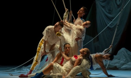 Sydney Dance Company in Marina Mascarell's 'The Shell, A Ghost, The Host & The Lyrebird'. Photo by Pedro Greig.