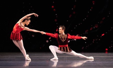 The Australian Ballet's Ako Kondo and Brett Chynoweth in George Balanchine's 'Jewels'. Photo by Rainee Lantry.