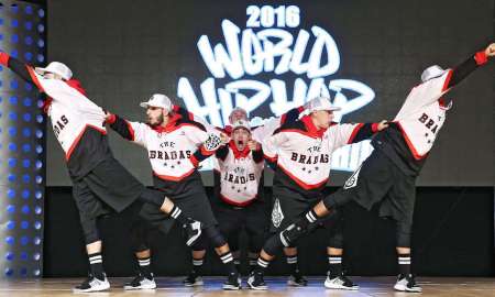 The Bradas Dance Crew at the 2016 World Hip Hop Dance Championship. Photo courtesy of Hip Hop International.