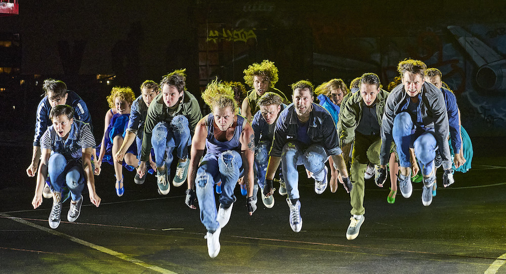 The Jets in 'West Side Story' on Sydney Harbour. Photo by Keith Saunders.